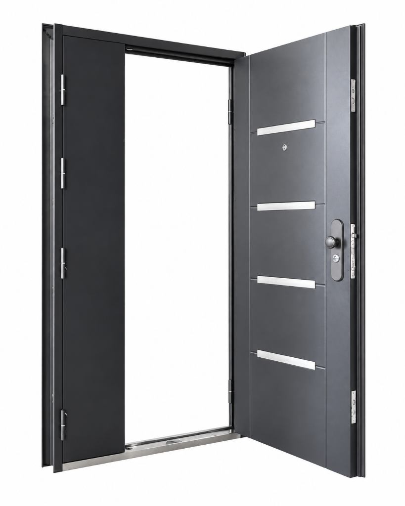Grand Dual-Leaf Obsidian Security Entrance